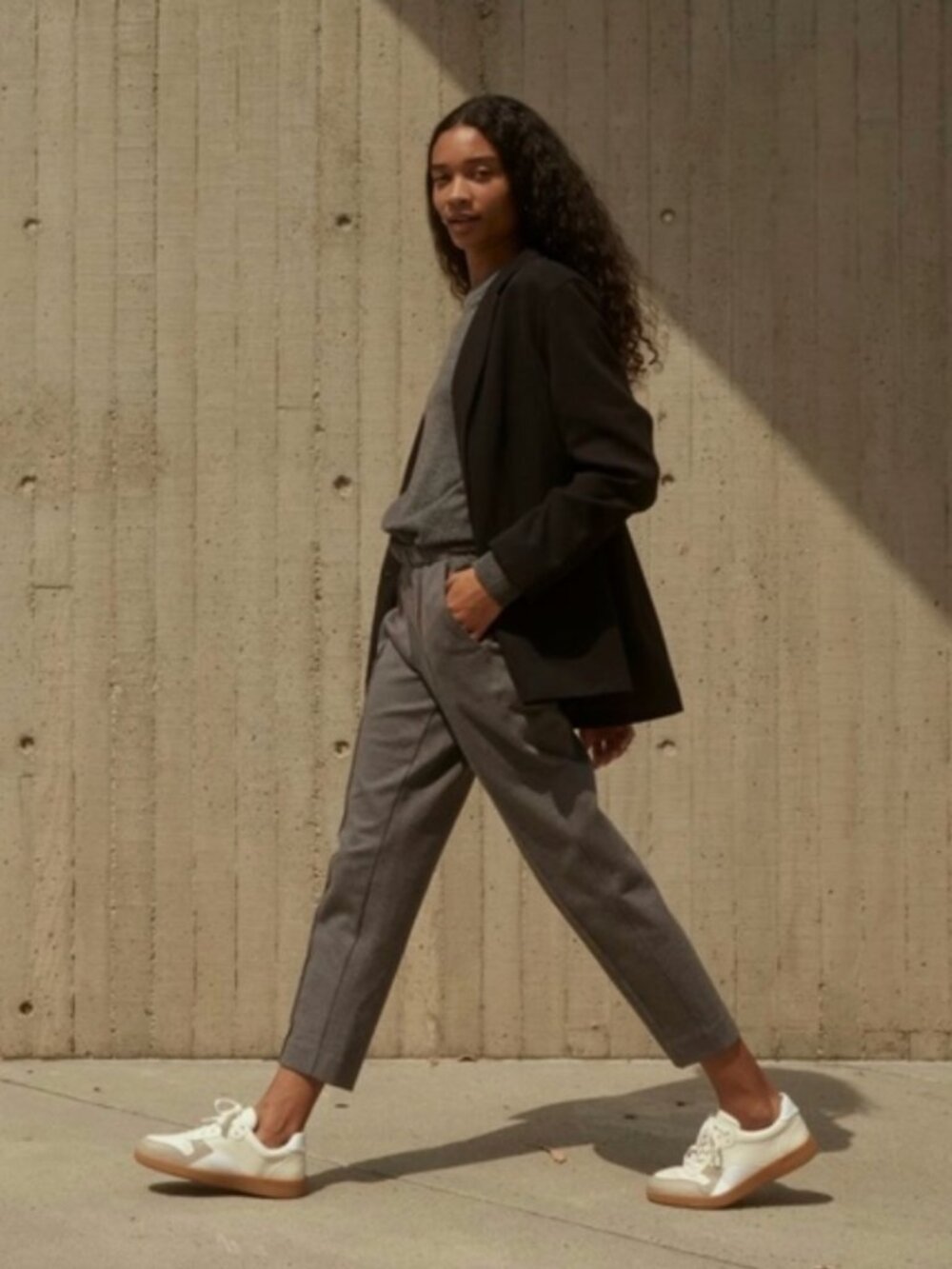 Everlane The Dream Pant Heathered Charcoal Gray Large L - Picture 2 of 12